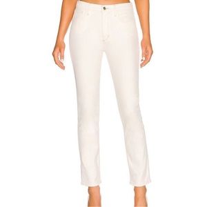 Favorite Daughter MWT Erin High Rise Slim Straight Jean White Denim